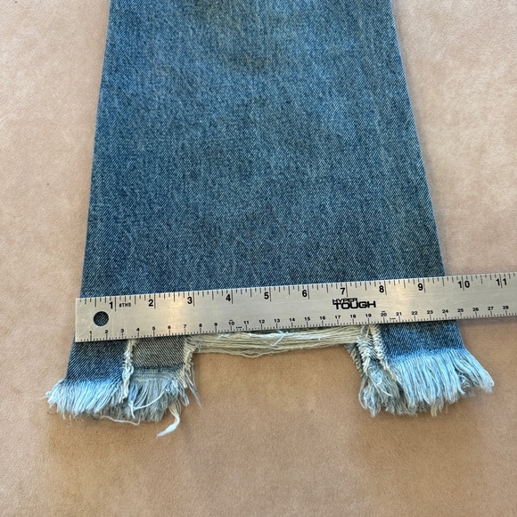 EVIDNT Anthropologie Saint Denis Flare Jeans • size 26 • raw hem • NWT - Picture 6 of 8